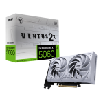 MSI VGA GEFORCE RTX 5060, RTX 5060 8G VENTUS 2X OC WHITE, 8GB GDDR7, HDMI/DP*3, ATX, DUAL FAN, OC, B