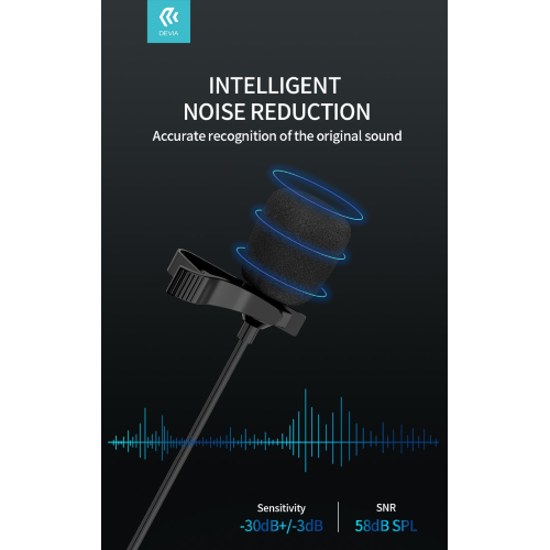 MICROFONO PER SMARTPHONE A FILO CON CONNETTORE JACK 3,5MM