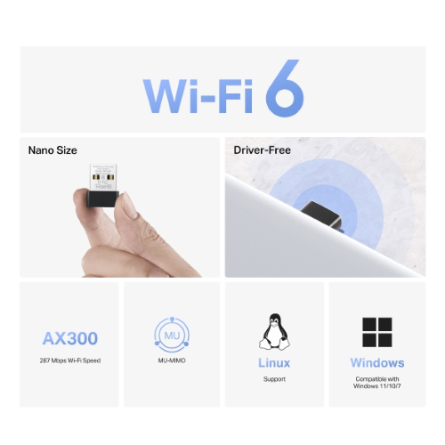 Mercusys AX300 Nano Wireless USB Adapter - MA14N
