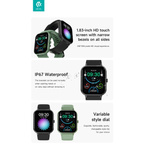 DEVIA SMART WATCH WT2 IP67 MODELLO ZL54C VERDE