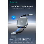 CAVO USB-C A USB-C PRO2 PD 240W ESTENSIBILE FAST CHARGE (1 MT)