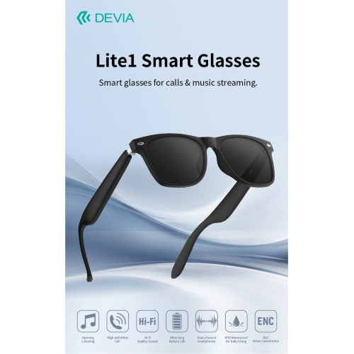 LITE1 OCCHIALI AURICOLARI OPEN-EAR CON CANCELLAZIONE RUMORE ENC E BT 5.4