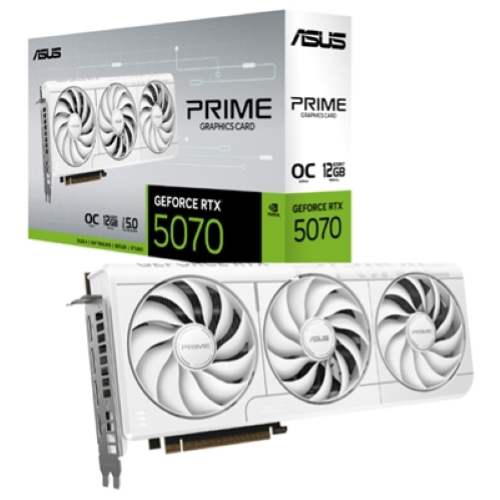 SVGA ASUS PRIME-RTX5070-O12G-WHITE NVIDIA 12GBDDR7 192BIT 2587MHZ-O.C. PCIE5.0 1XHDMI 3XDP 7680X4320 2,5SLOT