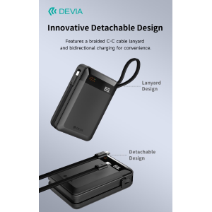 POWER BANK ULTRA4 PD 65W CON CAVO INTEGRATO E DISPLAY DIGITALE 20000MAH