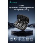 ULTRA2 DOPPIO MICROFONO WIRELESS CON RIDUZIONE RUMORE AI E CLIP MAGNETICA CONNESSIONE TIPO-C E LIGHTNING