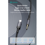 Cavo Audio da Tipo-C a Jack 3.5mm lunghezza 1 mt