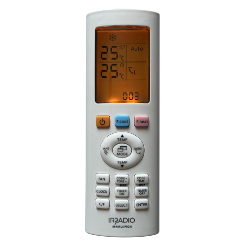 Mod. IR-AIR LX PRO II, Telecomando per condizionatori d’aria, compatibile i maggiori marchi
