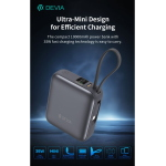 Power Bank Ultra1 carica rapida PD 35W 10.000 mAh con cavo Tipo-C