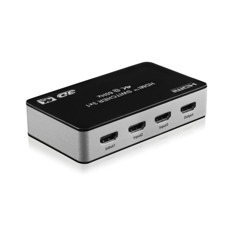 Switch 3x1 HDMI 2.0 18G 4k@60hz HDR, con telecomando IR