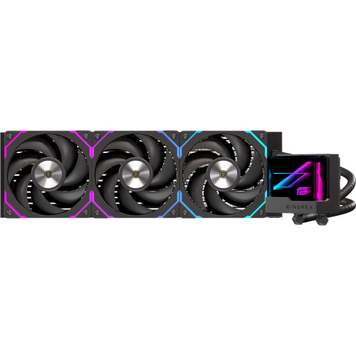 Dissipatore Einarex Vertex 360 RGB AIO 360 mm con 3 ventole RGB Infinity Mirror supporto LGA 1851/1700 e AM5/AM4