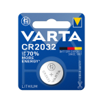 BATTERIA CR2032 LITIO 3V BOTTONE CONF.BLISTER 1PZ VARTA