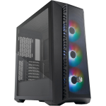 COOLER MASTER CASE MASTERBOX 520 MESH MID TOWER ATX/M-ATX, USB 3, USB TYPE C, 3X ARGB 120MM FANS INC