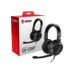 MSI CUFFIE HEADSET GAMING IMMERSE GH30 V2, IN-LINE VOLUME E MIC CONTROL, MICROFONO REMOVIBILE, 3.5MM JACK, COLORE NERO