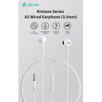 AURICOLARI DEVIA SMART A3 CON MIC E CONTROLLO 1.2 MT BIANCO