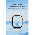 DEVIA SMART WATCH AMOLED PRO2 IP67 MODELLO ZL94 SILVER