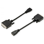 ADATTATORE HDMI-DVI/D F/M HQ 3840X2160 @60HZ CON CAVO 0,2MT