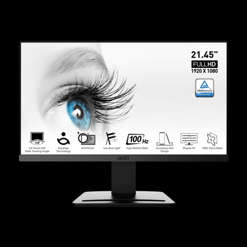 MONITOR 21,5 VA HDMI VGA LED 16:9 VESA MSI PRO MP223 BLACK VESA FHD