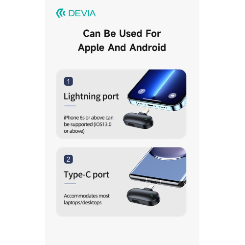 DOPPIO MICROFONO WIRELESS CON CONNESSIONE LIGHTNING APPLE