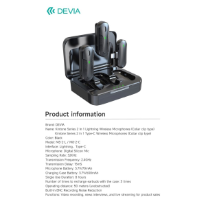 DOPPIO MICROFONO WIRELESS CON CONNESSIONE LIGHTNING APPLE