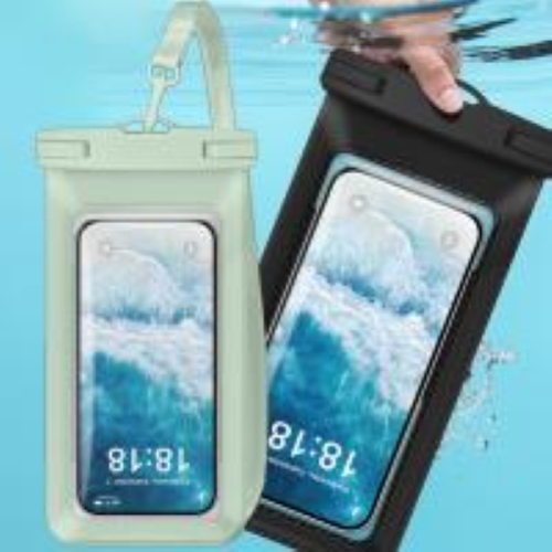 Waterproof Bag Eco-Leather For Smartphone 7.2" Black