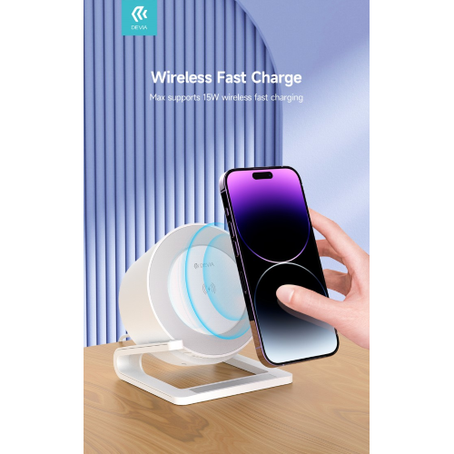 Supporto carica wireless luce RGB e cassa acustica bluetooth